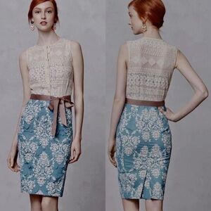 NWT Byron Lars Anthropologie  Fleur-De-Lys Lace Dress Sz 4